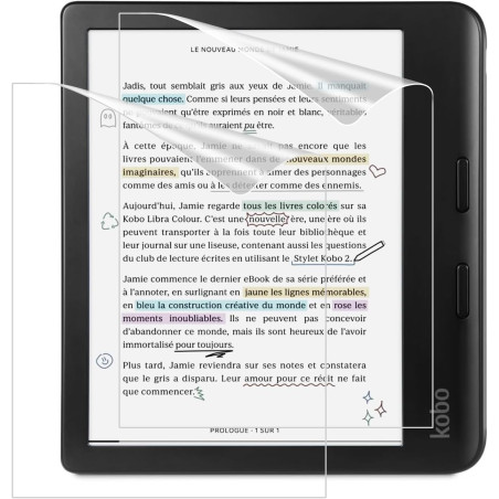 MoKo Lot de 2 Films de Protection Ecran pour Kobo Libra Colour 7 Pouces 2024/2025, Anti-Reflet Protecteurs PET Mat Couverture Co