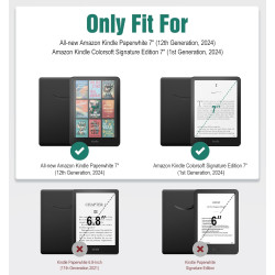 Timovo (2 pack protecteur d'écran pour le 7 pouces nouveau amazon kindle paperblanc (12th generation, 2024) et kindle colorsoft 
