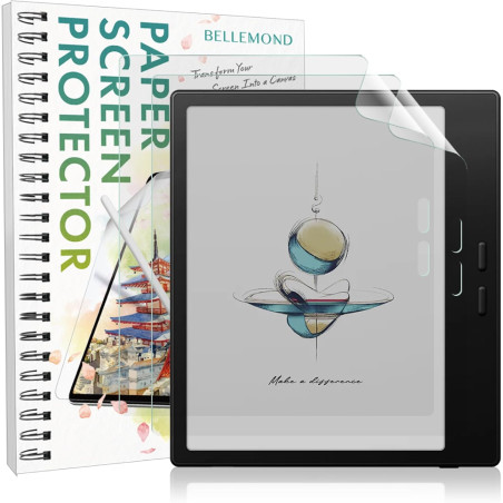 BELLEMOND | Film protecteur effet papier Kent pour Boox Go Color 7 Gen 2 (7") | Film mat anti-reflets pour une lecture claire | 