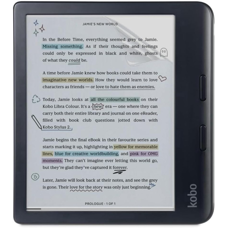 Protecteur d’écran antireflet pour Kobo Libra Colour/Kobo Libra 2 eReader 7" / Protecteur d’écran Libra Colour/Protecteurs d’écr