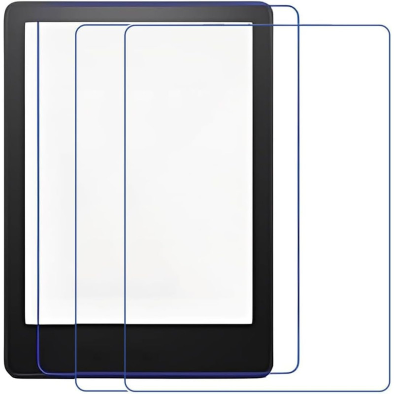 Kindle paperblanc 2025, 3 pièces protecteur d'écran 7 pouces 12ème génération, transparent mat anti-reflet pet couverture totale