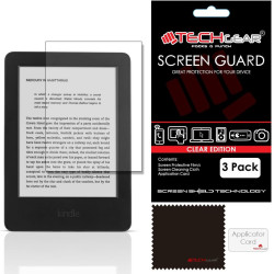 TECHGEAR [3 Pack] Protection d'Écran pour Amazon Kindle 6" Ecran, Film de Protection Ultra Clair avec Chiffon et Carte d'Applica
