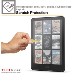 Techgear lot de 2 films protecteurs d'écran pour amazon kindle paperblanc/signature/paperblanc kids/kindle colorsoft (version 20