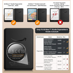 Moko lot de 2 films de protection écran anti lumière bleue pour kindle paperblanc 7" 12e génération 2024 et kindle colorsoft sig