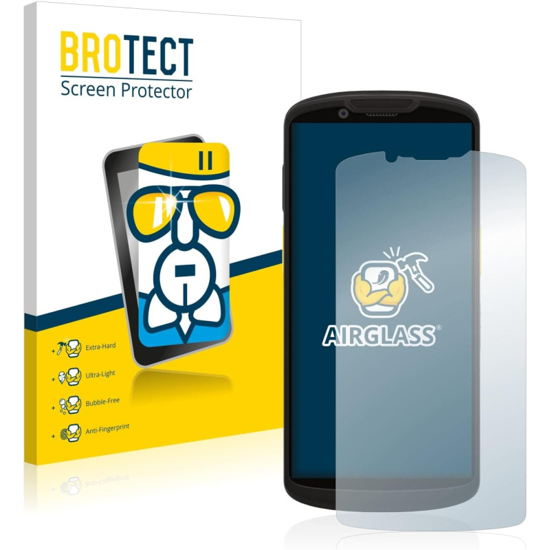 brotect Protection Écran Verre pour Zebra TC58/ TC53 Film Protecteur Vitre 9H [Anti-Rayures, Transparent]