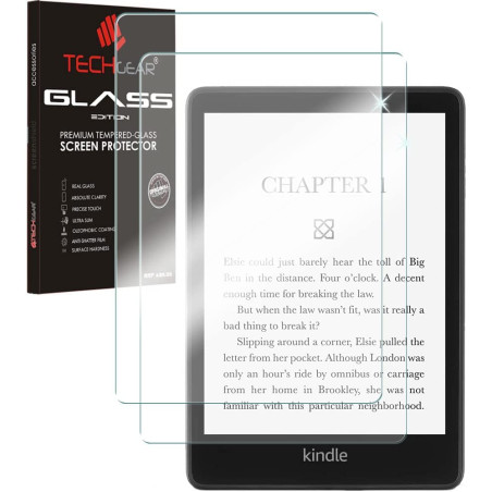 Techgear 2 pack verre trempé amazon kindle paperblanc 5 / paperblanc signature/paperblanc kids 6,8 pouces (2021 / 11ème générati