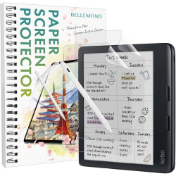 BELLEMOND | Lot de 2 | Film protecteur mat Kent Paper pour Kobo Libra Colour 7” (2024) & Libra 2 (2021) | Fabriqué au Japon | An