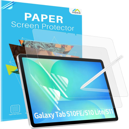 MoKo Lot de 2 Protection Écran Paperlike pour Samsung Galaxy Tab S11 S10 Lite S10 FE S9 FE S9 S8 S7 Film Anti-reflet pour Écrire