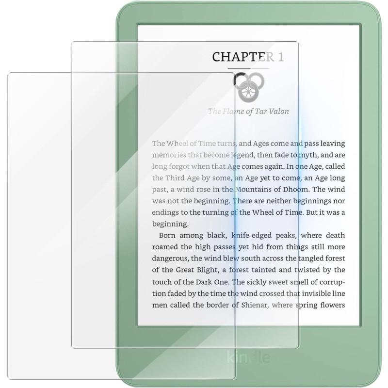MoKo Lot de 2 Verres Trempés Protection Écran pour Liseuse 6 Pouces All-New E-Reader & Kobo Clara Colour/BW/2E, Dureté 9H Anti-R
