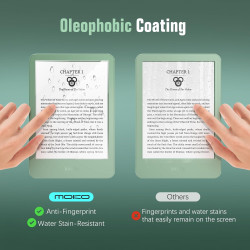 MoKo Lot de 2 Verres Trempés Protection Écran pour Liseuse 6 Pouces All-New E-Reader & Kobo Clara Colour/BW/2E, Dureté 9H Anti-R