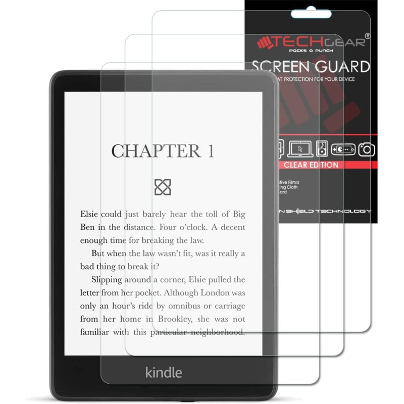 Techgear 3 pack film de protection pour amazon kindle paperblanc 5 / paperblanc signature/paperblanc kids 6,8 pouces (2021 / 11è