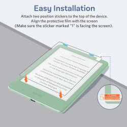 Cobak lot de 2 films de protection d'écran hd pour kindle 11e génération 2024 et 2022 de 6 ", kobo nia, et pocketbook – haute cl