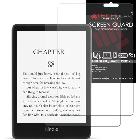 Techgear [2 pack film de protection écran anti reflet mat compatible avec amazon kindle paperblanc 5 / paperblanc signature/pape