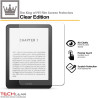 Techgear protection d'écran complète pour amazon kindle paperblanc/signature/paperblanc kids/kindle colorsoft (version 2024/12èm