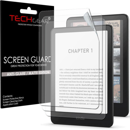 Techgear lot de 3 films protecteurs d'écran mats pour amazon kindle paperblanc/signature/kids/kindle colorsoft (version 2024/12è