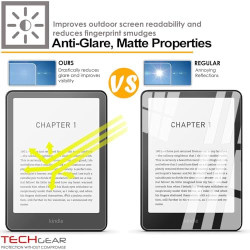 Techgear lot de 3 films protecteurs d'écran mats pour amazon kindle paperblanc/signature/kids/kindle colorsoft (version 2024/12è