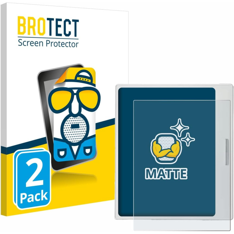 Brotect protection ecran anti-reflet pour boox go color 7 blanc edition (2 pièces) - film mat