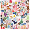 100 pièces Ensemble d'autocollants esthétiques - Autocollants aquarelle d'été, autocollants en vinyle imperméables pour ordinate