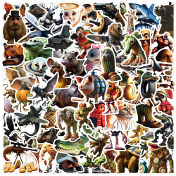105 pièces de stickers Italian Brainrot (5-8 cm) - Autocollants étanches Tralalero Tralala pour bouteilles d’eau, autocollants e