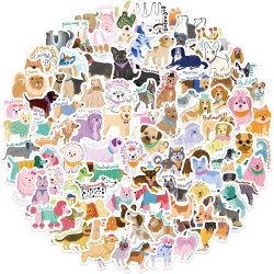 Lot de 100 autocollants de qualité supérieure pour chiens – Plus de 50 races d'autocollants imperméables pour animaux de compagn