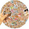 100 autocollants imperméables en vinyle mignons de Capybara - Jolis autocollants animaux Kawaii pour ordinateur portable, boutei