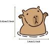 100 autocollants imperméables en vinyle mignons de Capybara - Jolis autocollants animaux Kawaii pour ordinateur portable, boutei