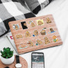 100 autocollants imperméables en vinyle mignons de Capybara - Jolis autocollants animaux Kawaii pour ordinateur portable, boutei