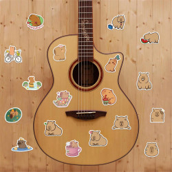 100 autocollants imperméables en vinyle mignons de Capybara - Jolis autocollants animaux Kawaii pour ordinateur portable, boutei
