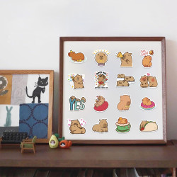 100 autocollants imperméables en vinyle mignons de Capybara - Jolis autocollants animaux Kawaii pour ordinateur portable, boutei