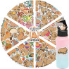 100 autocollants imperméables en vinyle mignons de Capybara - Jolis autocollants animaux Kawaii pour ordinateur portable, boutei
