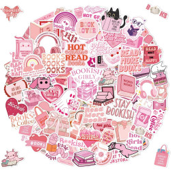 Tixlux 120PCS Autocollants Livres pour Kindle, Stickers Bookish, Décalques Amusants Étanches Vinyle pour Amateur de Livre Adulte
