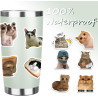 Tixlux 100PCS Autocollants Chats Mignons, Stickers Chats Meme, Décalques Amusants en Vinyle Imperméable, Cadeaux pour Scrapbooki