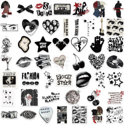 Tixlux 100PCS Autocollants Style Y2K, Stickers Esthétiques Downtown, Décalques Amusants en Vinyle Imperméable, Cadeaux pour Scra