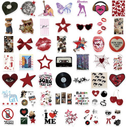 Tixlux 100PCS Autocollants Style Y2K, Stickers Esthétiques Downtown, Décalques Amusants en Vinyle Imperméable, Cadeaux pour Scra