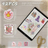 Tixlux 92PCS Autocollants Livres pour Kindle, Stickers Bookish Drôles Holographiques, Décalques Amusants Étanches Brillants pour