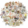 Tixlux 100PCS Autocollants Vintage, Stickers Rétro Esthétiques, Décalques Amusants en Vinyle Imperméable, Cadeaux pour Scrapbook
