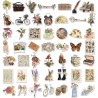 Tixlux 100PCS Autocollants Vintage, Stickers Rétro Esthétiques, Décalques Amusants en Vinyle Imperméable, Cadeaux pour Scrapbook
