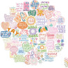 Tixlux 100PCS Autocollants Esthétiques pour Enfants, Citations Motivantes et Positives, Décalques Amusants en Vinyle Imperméable