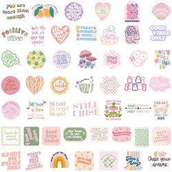 Tixlux 100PCS Autocollants Esthétiques pour Enfants, Citations Motivantes et Positives, Décalques Amusants en Vinyle Imperméable