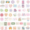 Tixlux 100PCS Autocollants Esthétiques pour Enfants, Citations Motivantes et Positives, Décalques Amusants en Vinyle Imperméable