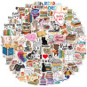 Tixlux 100PCS Autocollants Livres pour Kindle, Stickers Bookish Drôles, Décalques Amusants Étanches Vinyle pour Amateur de Livre