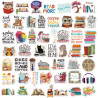 Tixlux 100PCS Autocollants Livres pour Kindle, Stickers Bookish Drôles, Décalques Amusants Étanches Vinyle pour Amateur de Livre
