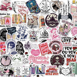 Tixlux 150PCS Autocollants Livres pour Kindle, Stickers Bookish Romantiques Holographiques, Décalques Amusants Étanches Vinyle p