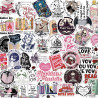 Tixlux 150PCS Autocollants Livres pour Kindle, Stickers Bookish Romantiques Holographiques, Décalques Amusants Étanches Vinyle p