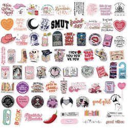 Tixlux 150PCS Autocollants Livres pour Kindle, Stickers Bookish Romantiques Holographiques, Décalques Amusants Étanches Vinyle p