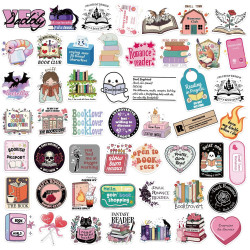 Tixlux 100PCS Autocollants Livres pour Kindle, Stickers Bookish Romantiques, Décalques Amusants Étanches Vinyle pour Amateur de 