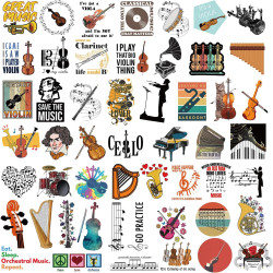 Tixlux 100PCS Autocollants Musique, Stickers Esthétiques pour Amoureux de Musique, Décalques Amusants Étanches Vinyle pour Enfan