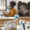 Tixlux 100PCS Autocollants Musique, Stickers Esthétiques pour Amoureux de Musique, Décalques Amusants Étanches Vinyle pour Enfan