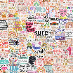100 pcs Autocollants de livres lecture, citation motivationnelle, autocollant d'inspiration esthétique preppy imperméable pour b