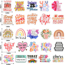 100 pcs Autocollants de livres lecture, citation motivationnelle, autocollant d'inspiration esthétique preppy imperméable pour b